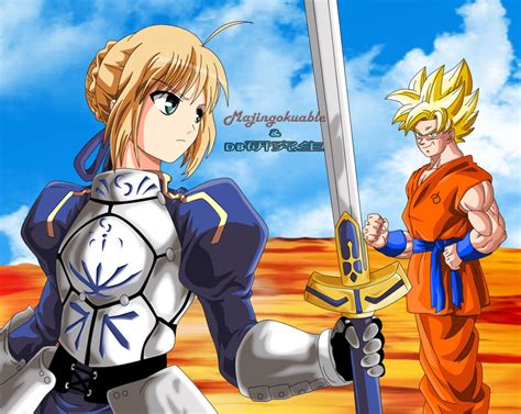 saber vs goku|saber can beat goku.